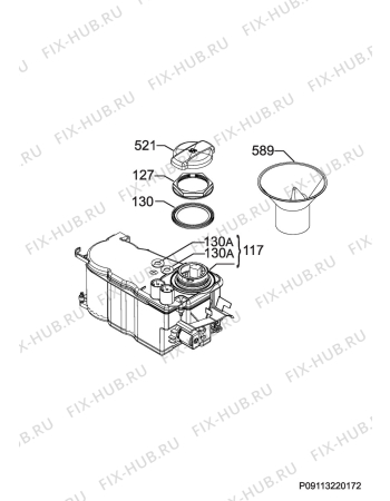 Взрыв-схема посудомоечной машины Mondo MV1546 - Схема узла Water softener 066